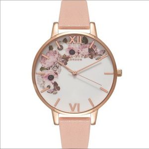 Olivia Burton Demi Lilac Silver & Rose Gold Watch